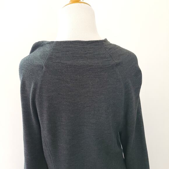 Horny Toad Hideout Dress Charcoal Gray Cowl Neck Long Sleeve Women Small - Picture 6 of 11